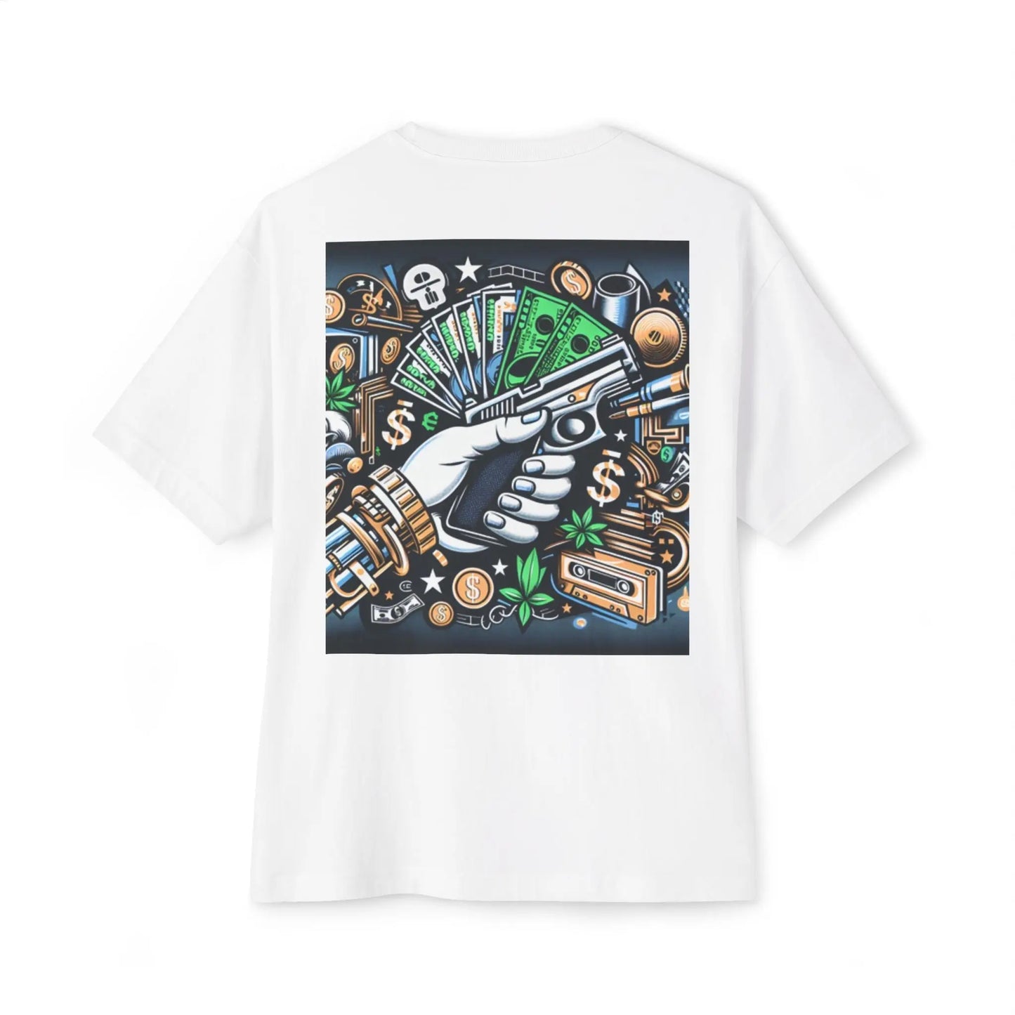 Oversized Tee - Amiri Style Design - Cash Junky