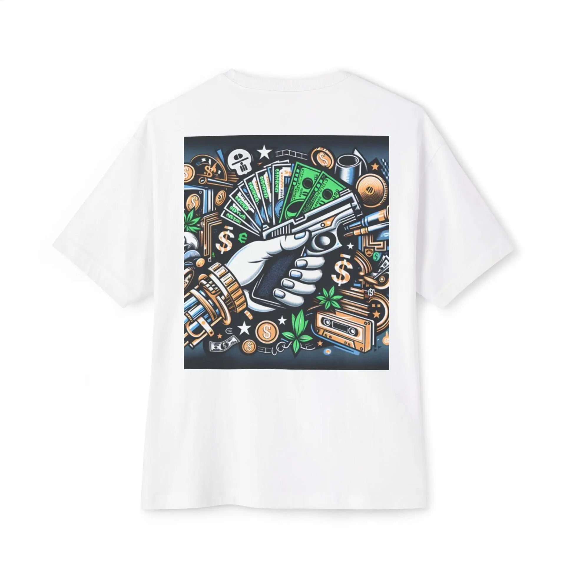 Oversized Tee - Amiri Style Design - Cash Junky